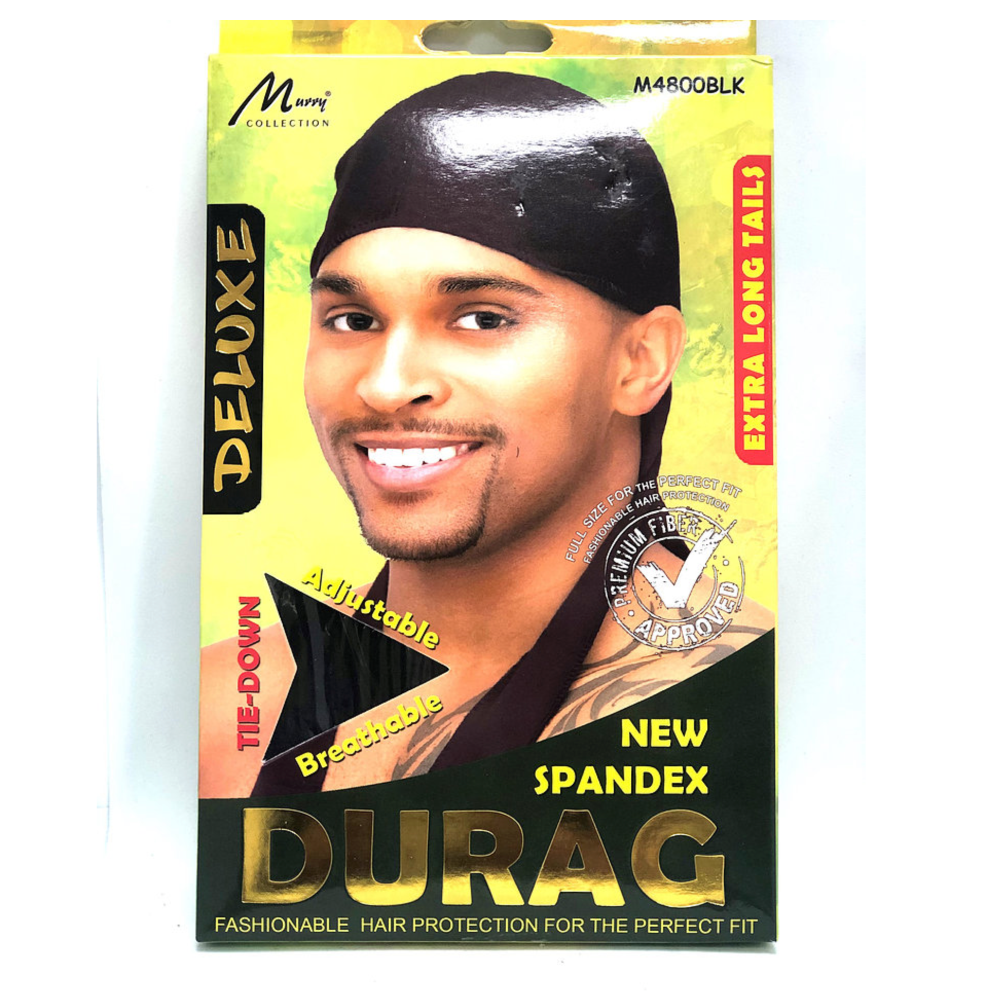 Murry Collection Tie Down Spandex Durag (M4800BLK)