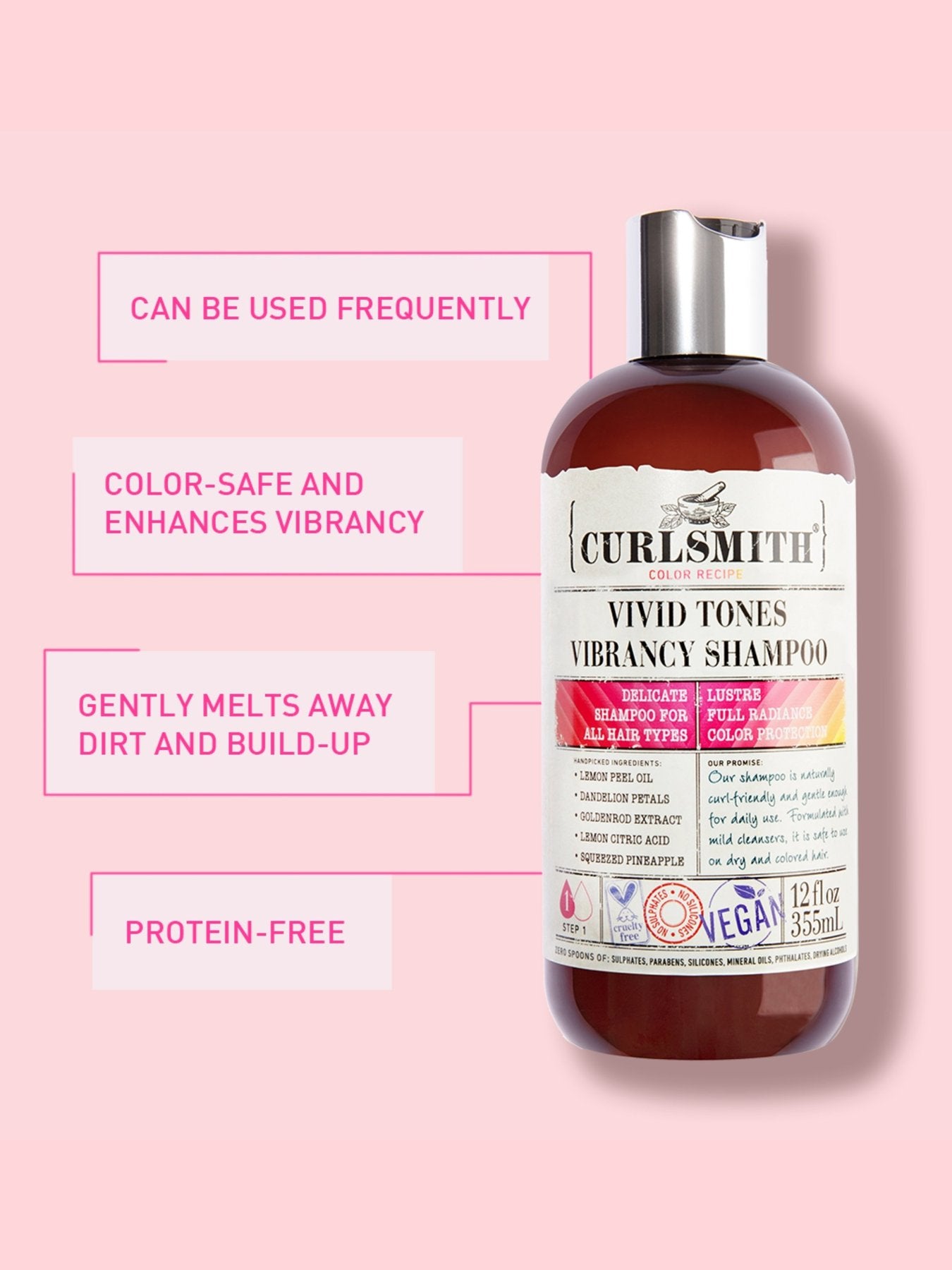 Curlsmith Vivid Tones Vibrancy Shampoo 12oz