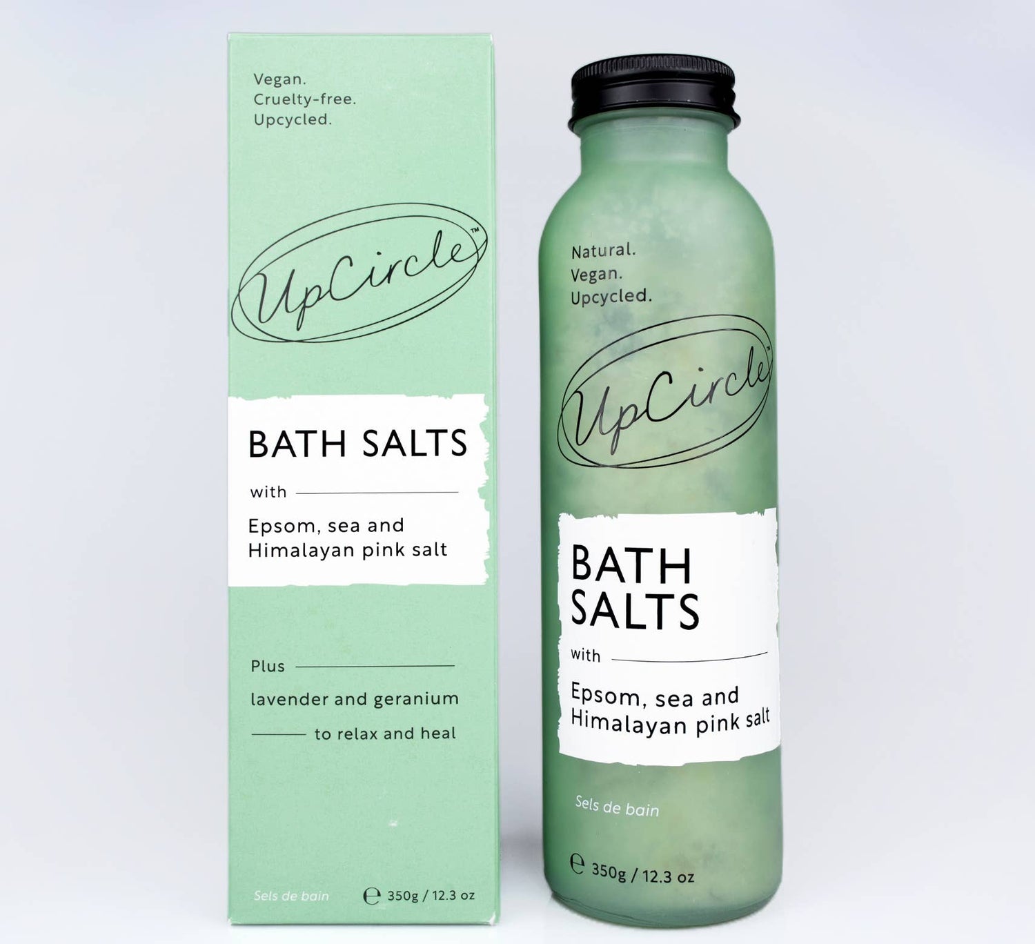 UpCircle Bath Salts with Epsom Sea & Himalayan Pink Salt 350g