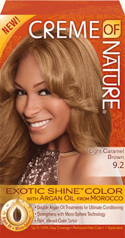 CREME OF NATURE EXOTIC SHINE™ COLOR WITH ARGAN OIL FROM MOROCCO 9.2 Light Caramel Brown