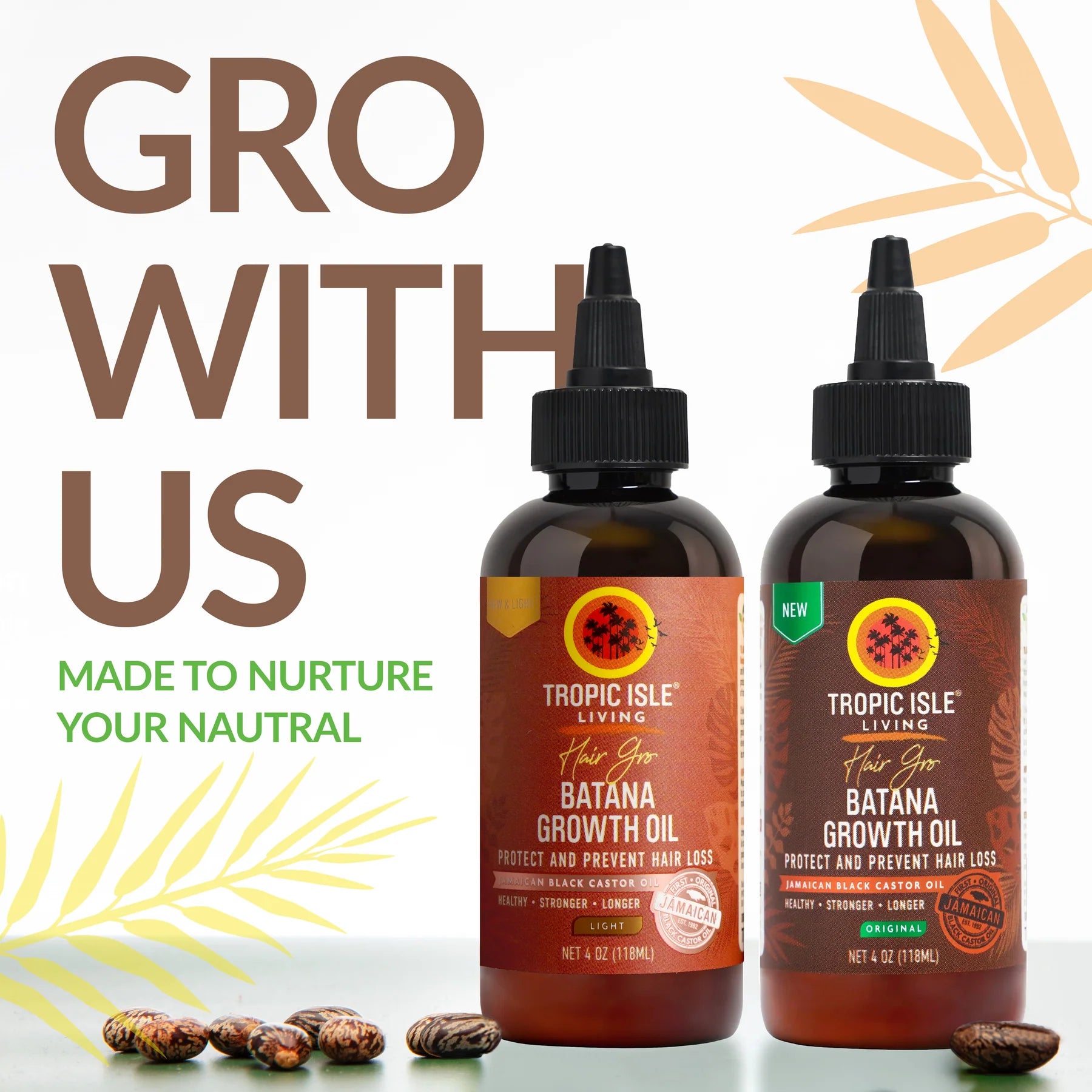 Tropic Isle Living Batana Hair Growth Oil Light Blend 4oz