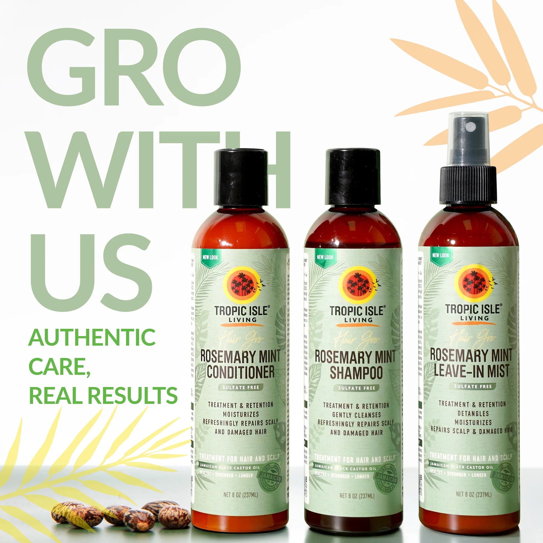 Tropic Isle Living Hair Gro Rosemary Mint Shampoo 8oz