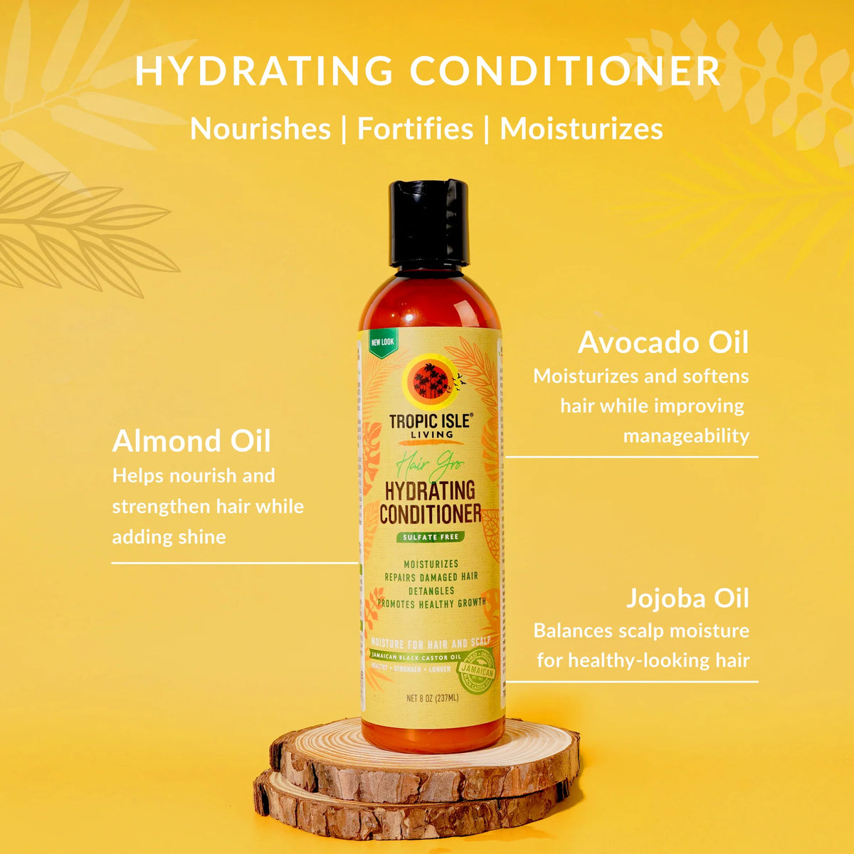 Tropic Isle Living Hair Gro Hydrating Conditioner 8oz