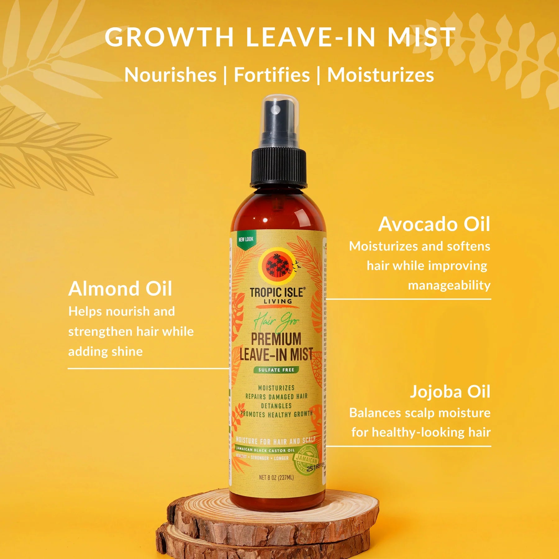 Tropic Isle Living Hair Gro Leave-In Mist 8oz