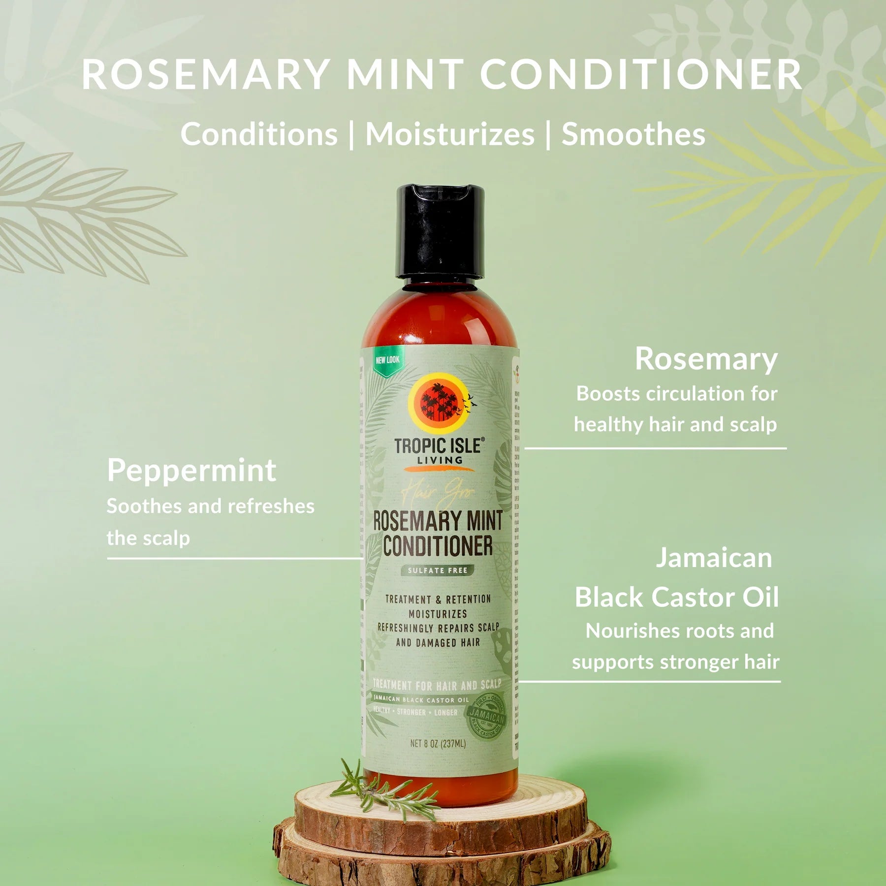 Tropic Isle Living Hair Gro Rosemary Mint Conditioner 8oz