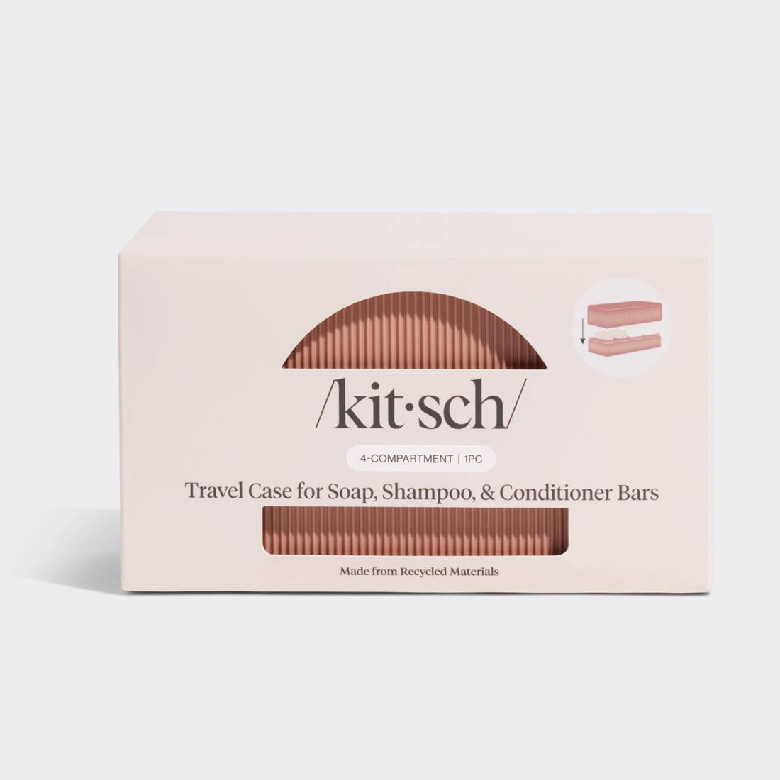 Kitsch 4-Compartment Travel Case - Terracotta