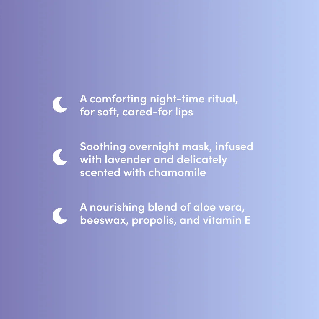 Honeybalm Lavender Chamomile Lip Sleep Mask features/benefits