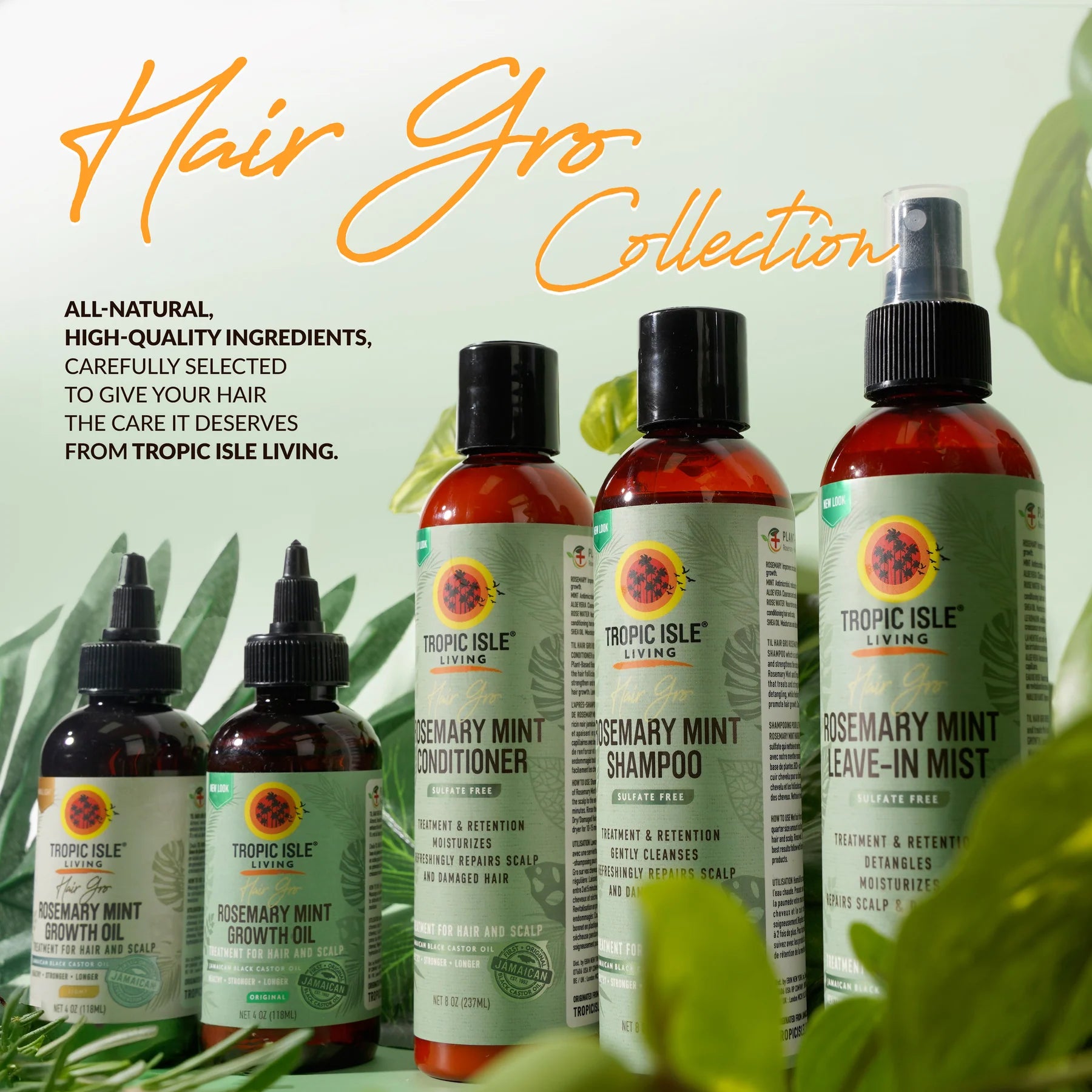 Tropic Isle Living Hair Gro Rosemary Mint Growth Oil 4oz