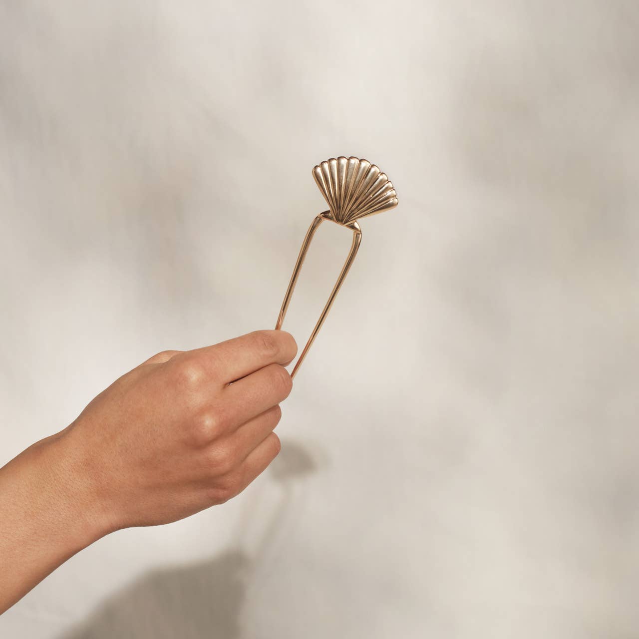 Kitsch Metal Clam Shell French Hair Pin - Gold
