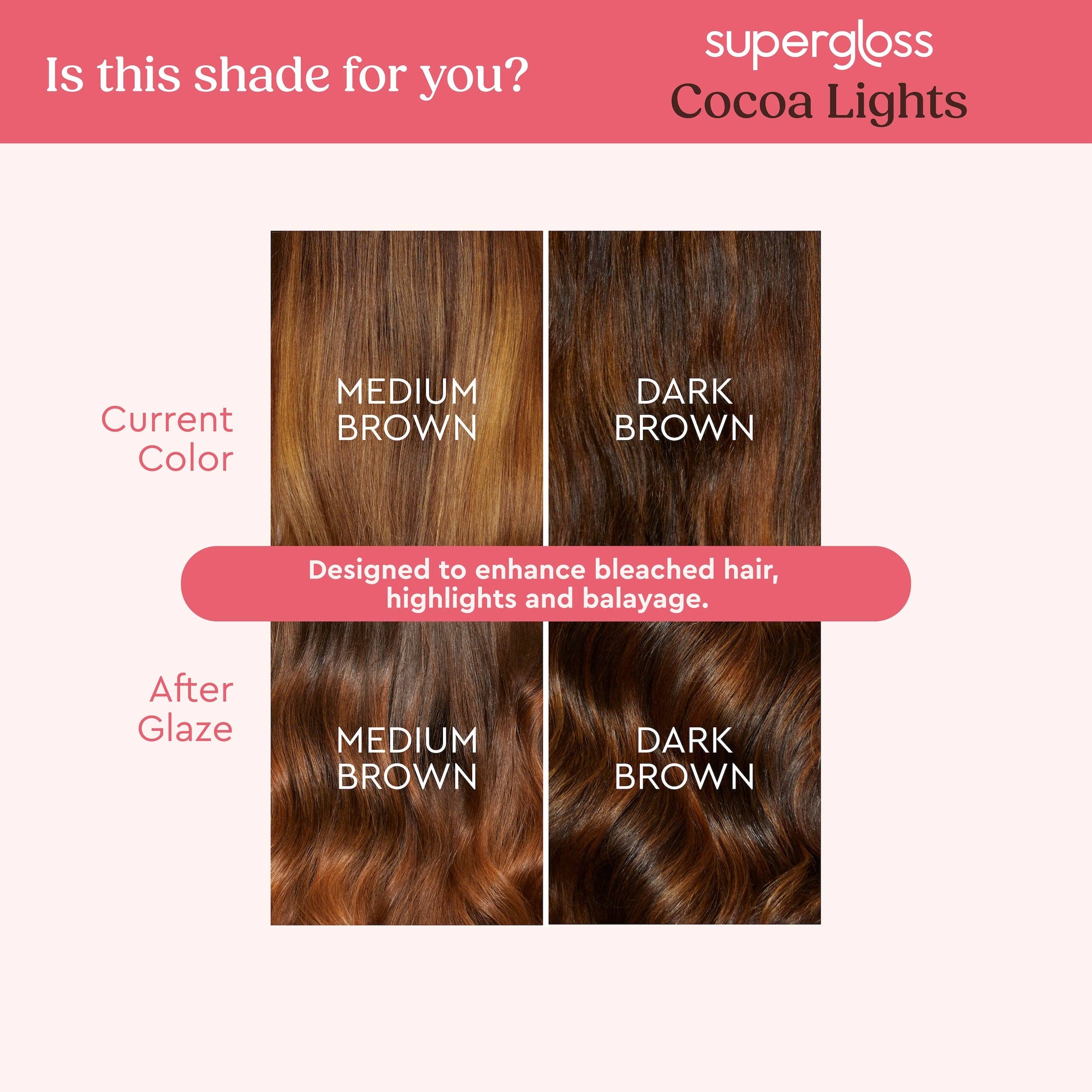 Glaze Supergloss Cocoa Lights - For Brunettes with Highlights 190ml