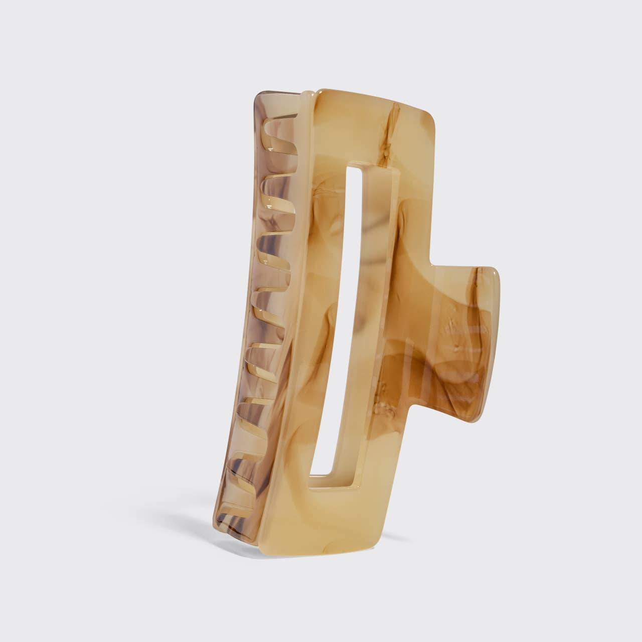 Kitsch Jumbo Open Shape Claw Clip - Chocolate Marble