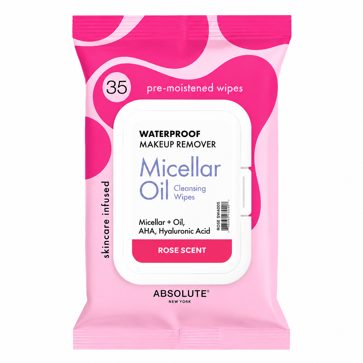 Absolute New York Makeup Remover Micellar Oil Cleansing Wipes