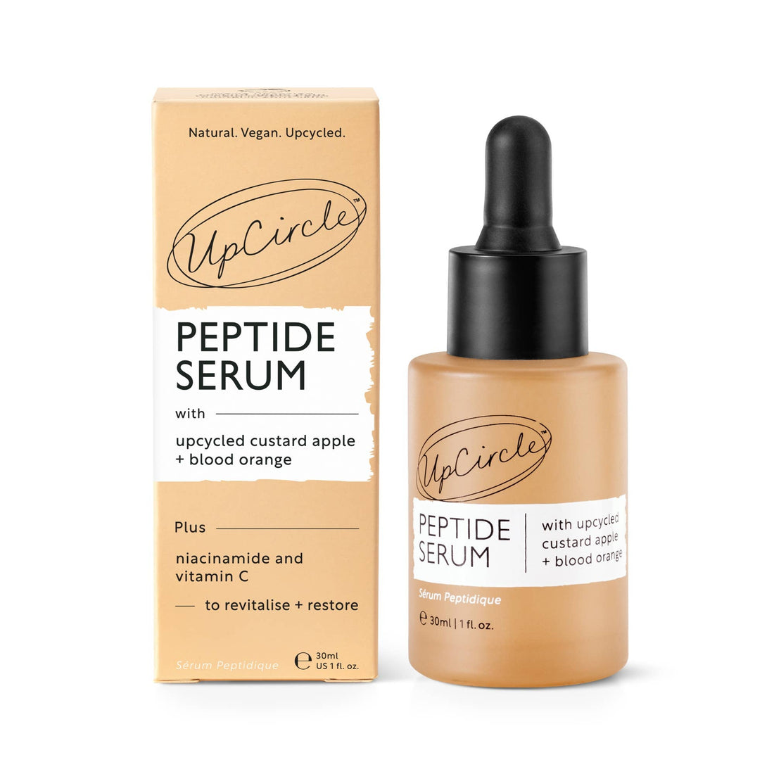 Upcircle Peptide Serum with Custard Apple + Blood Orange
