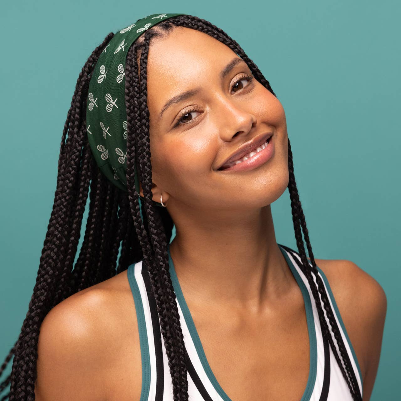 Kitsch Active Headbands 3pc Set- Cream, Court Green & Navy Blue