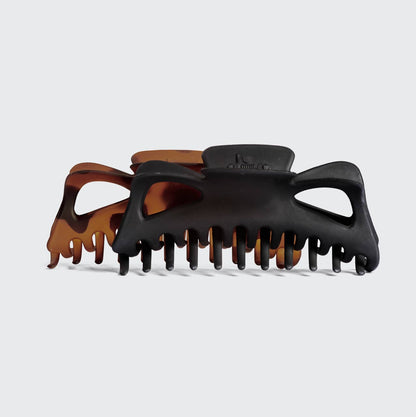Kitsch Recycled Plastic Jumbo Classic Claw Clips 2pc - Black &amp; Tort