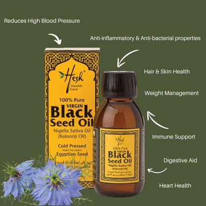 Hesh 100% Pure Virgin Cold Pressed Black Seed Oil 100ml