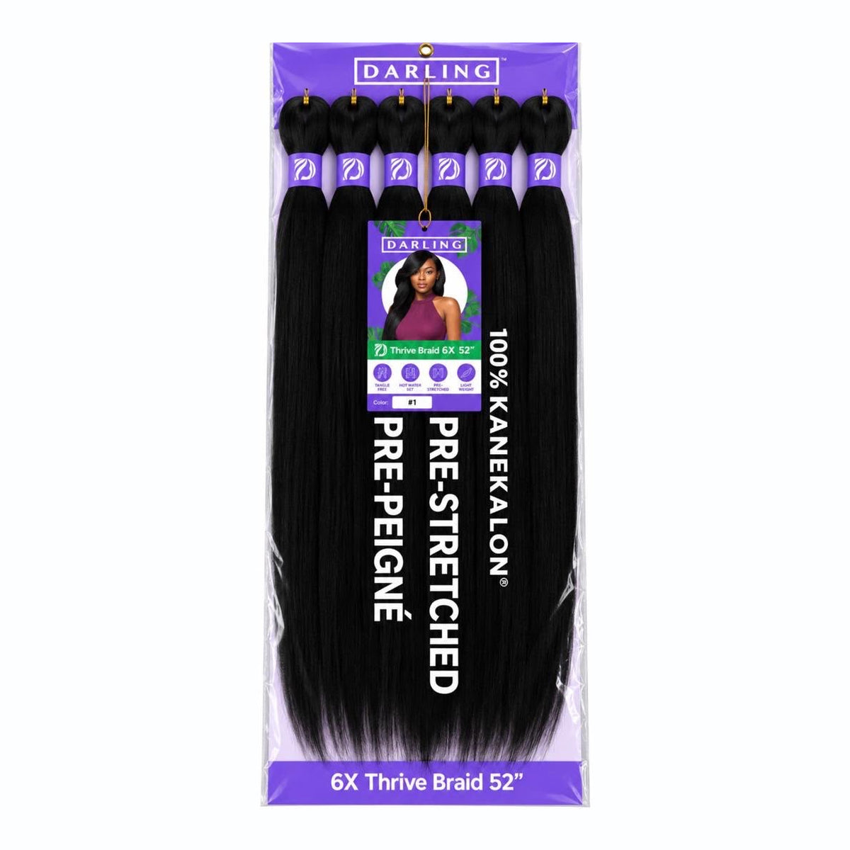 Darling Thrive Braid 6X Pre-Stretched Kanekalon Braiding Hair 52"