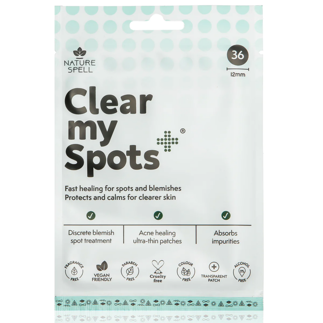 Nature Spell Clear My Spots Pimple Patches - 36 Translucent Hydrocolloid Patches