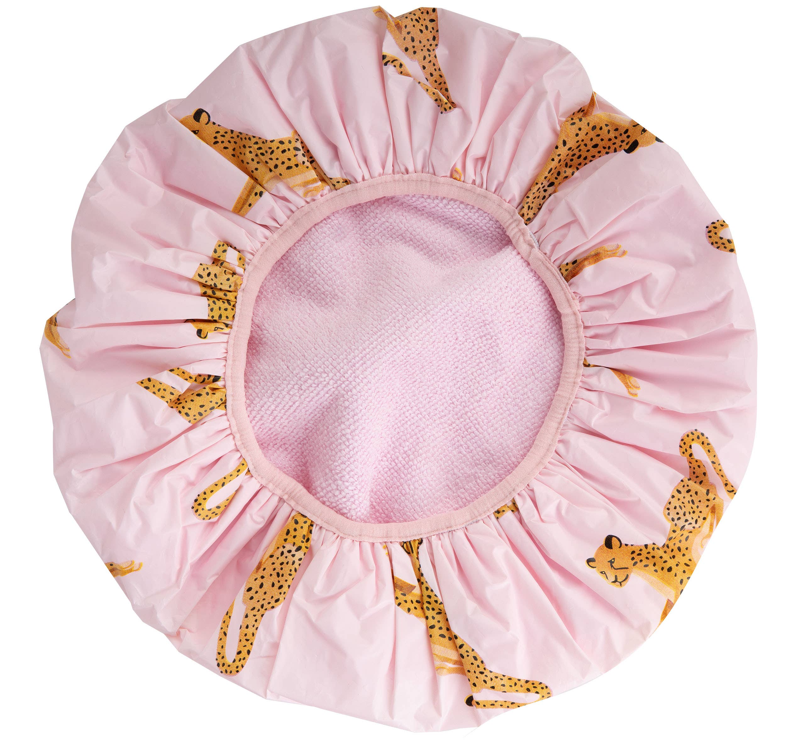 Brushworks Reversible Shower Cap - Leopard Pattern