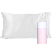 O So Curly 2-in-1 Satin Pillowcase Bonnet - White