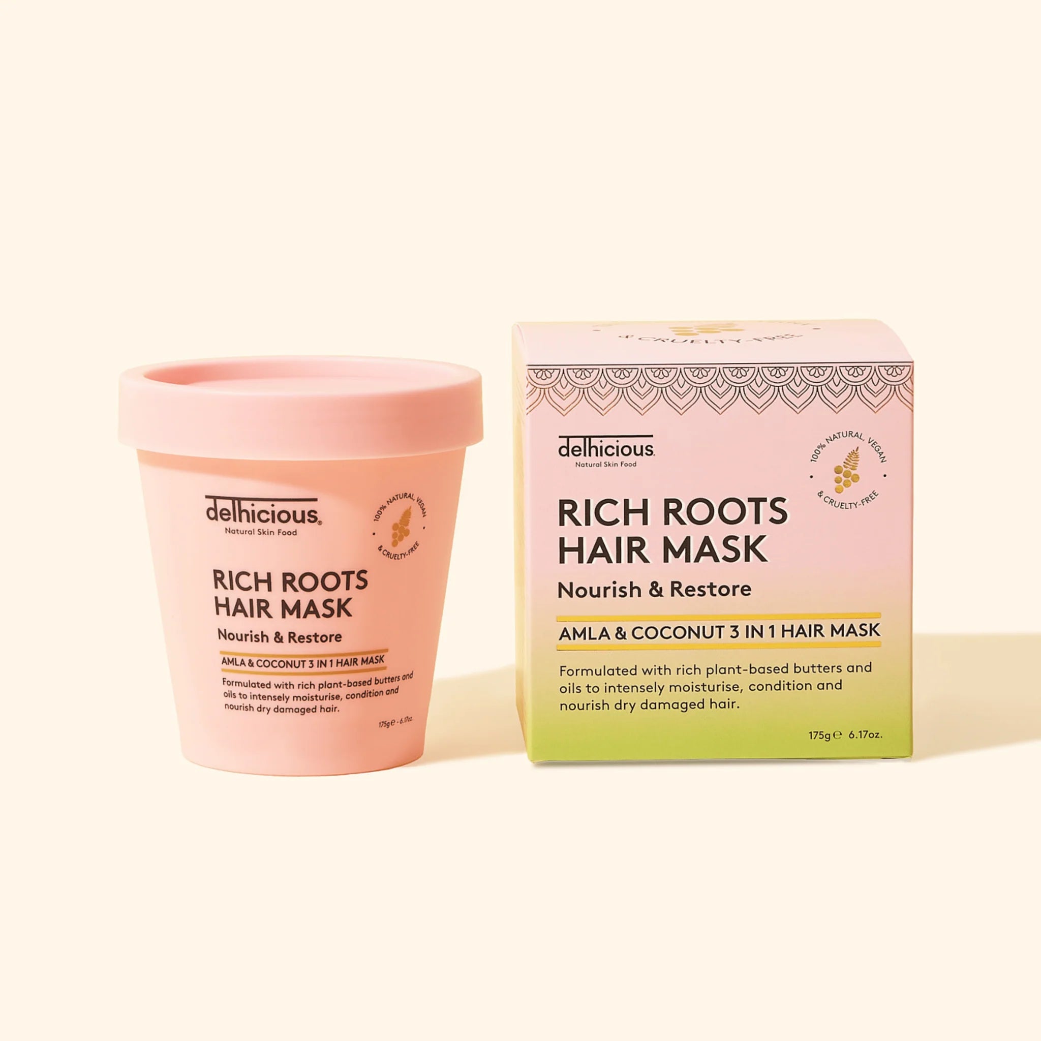 Delhicious Rich Roots 3-in-1 Nourishing Hair Mask – 175g