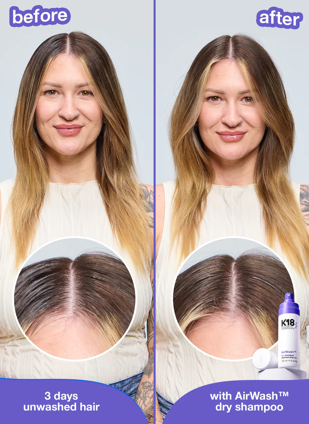 K18 AirWash™ Dry Shampoo