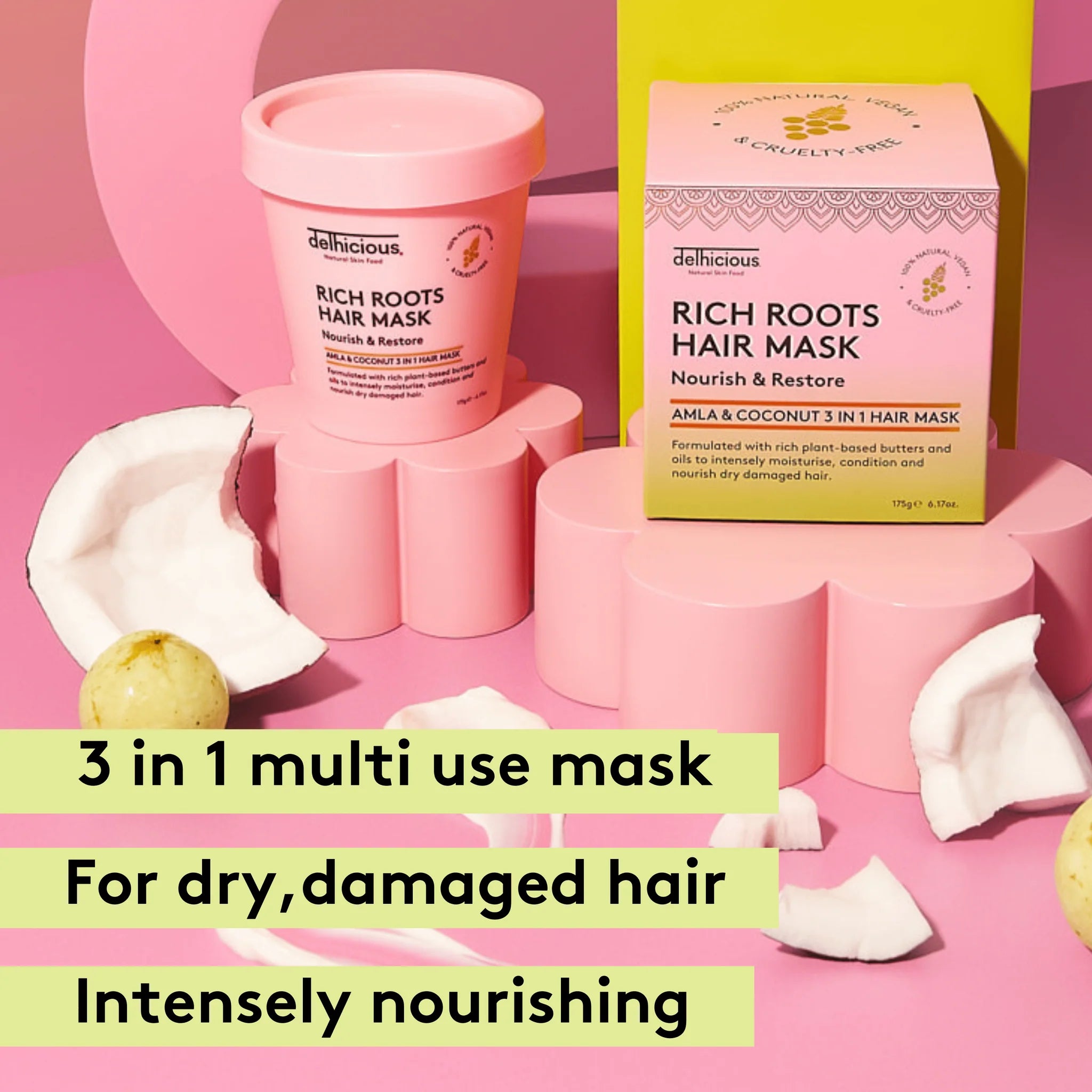 Delhicious Rich Roots 3-in-1 Nourishing Hair Mask – 175g