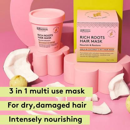 Delhicious Rich Roots 3-in-1 Nourishing Hair Mask – 175g