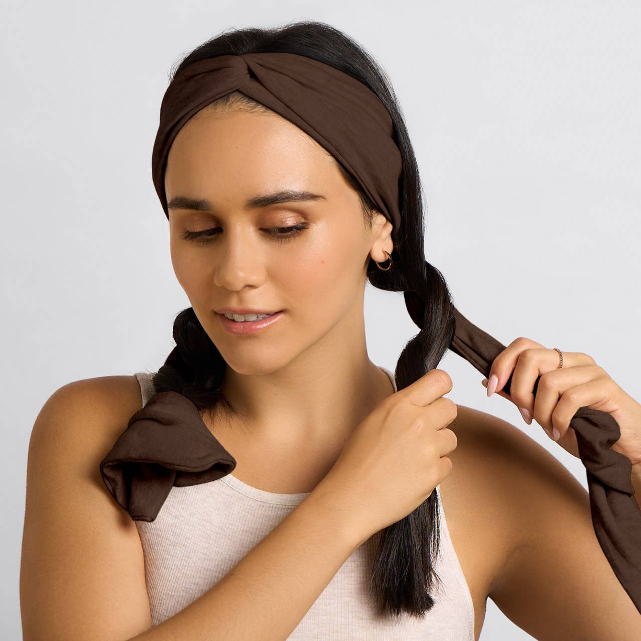 Set &amp; Flow Heatless Curling Headband - Chocolate Brown