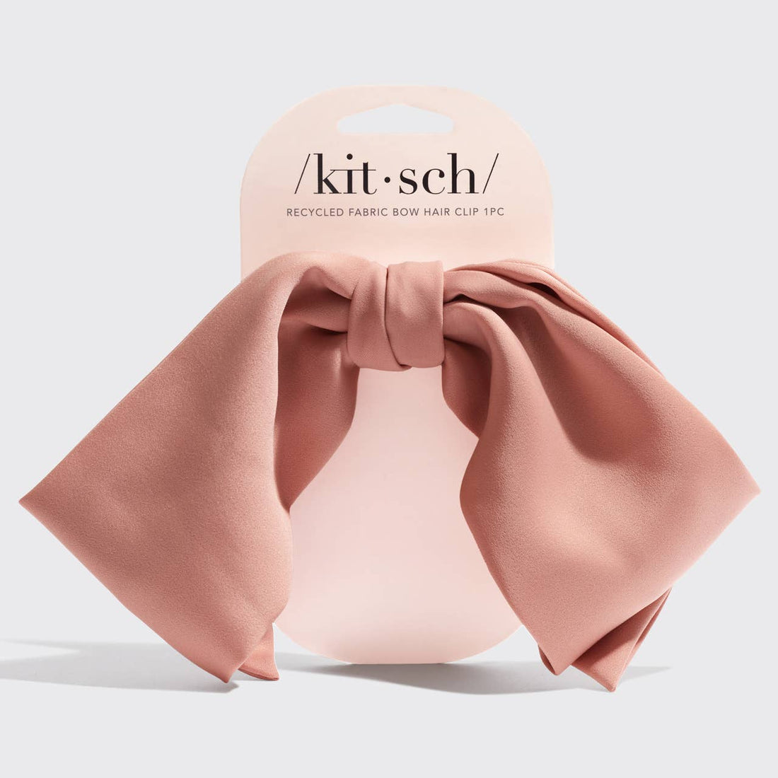 Kitsch Recycled Fabric Bow Hair Clip - Rosewood