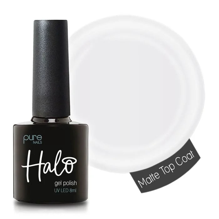Halo Gel Polish Matte Top Coat (No Wipe) 8ml