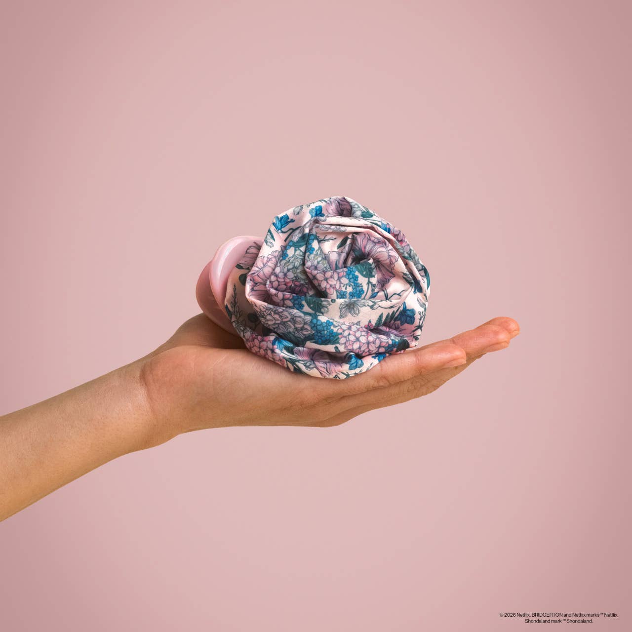 Bridgerton x Kitsch Satin Rosette Medium Flat Cloud Clip in Wisteria