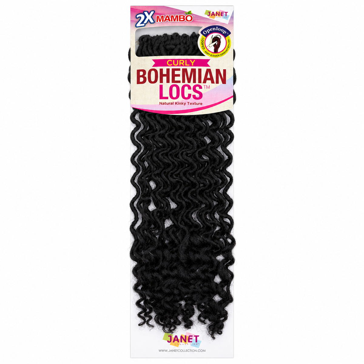 Janet Collection 2X Mambo Curly Bohemian Locs 18"