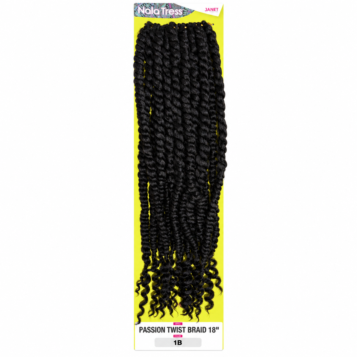 Janet Collection Passion Twist 18" in colour 1B natural black