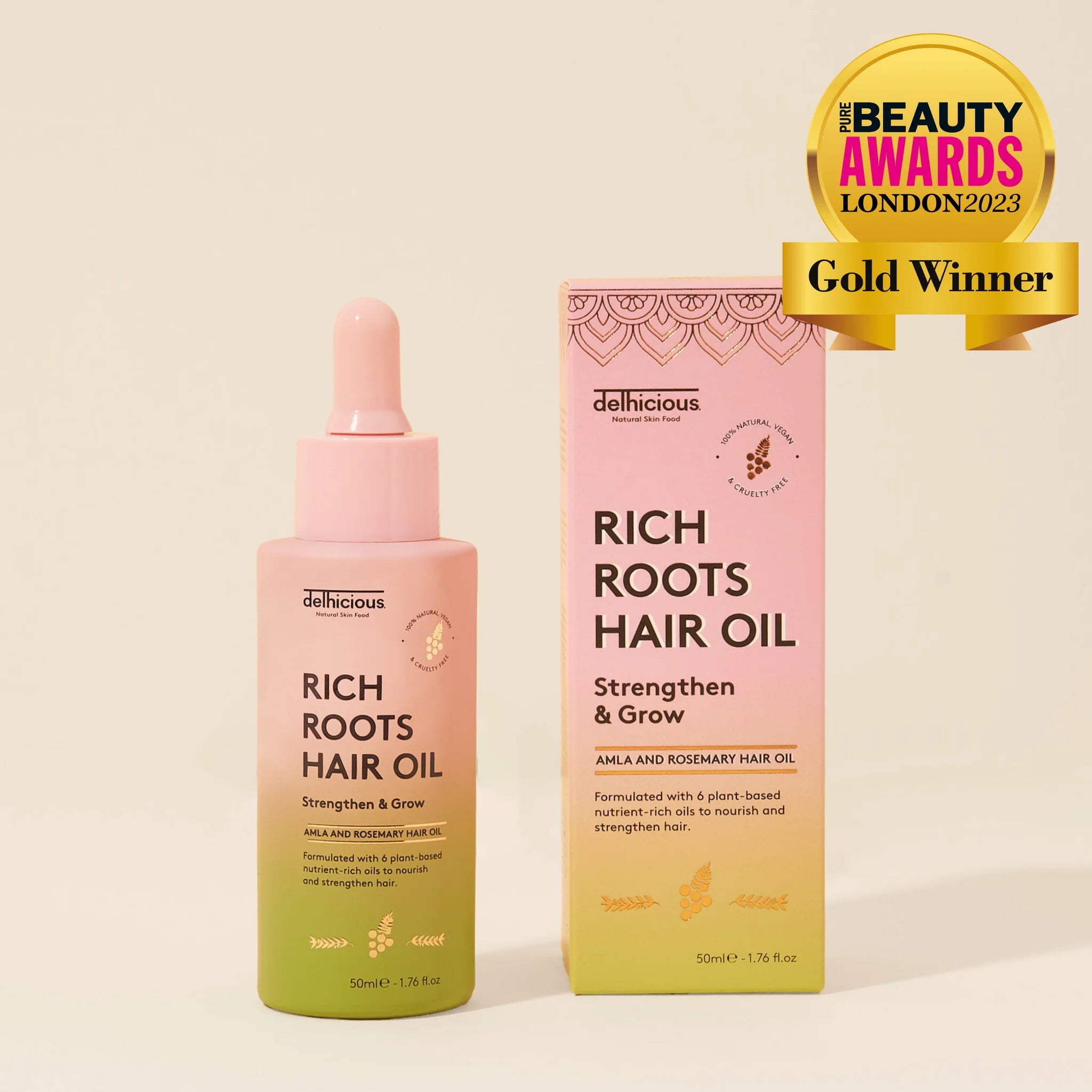 Delhicious Rich Roots Amla & Rosemary Hair Oil - 50ml