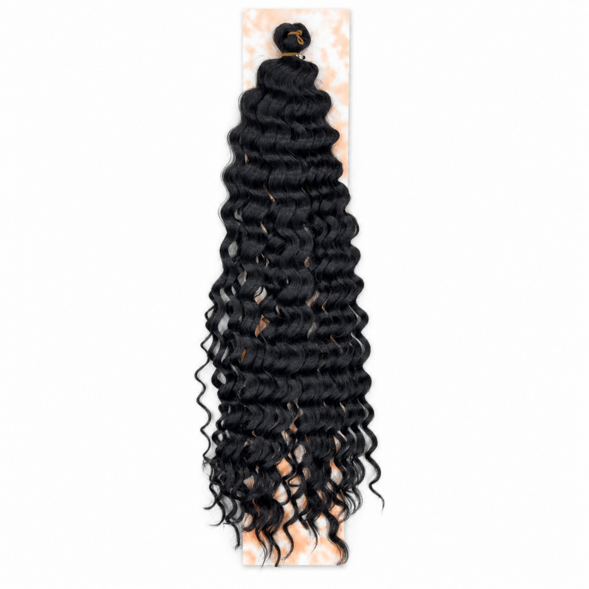 Aftress Braid Ultimo Deep Twist Crochet Braiding Hair in Colour 1 Black, featuring long, defined deep waves and curls for voluminous crochet braids and protective hairstyles.