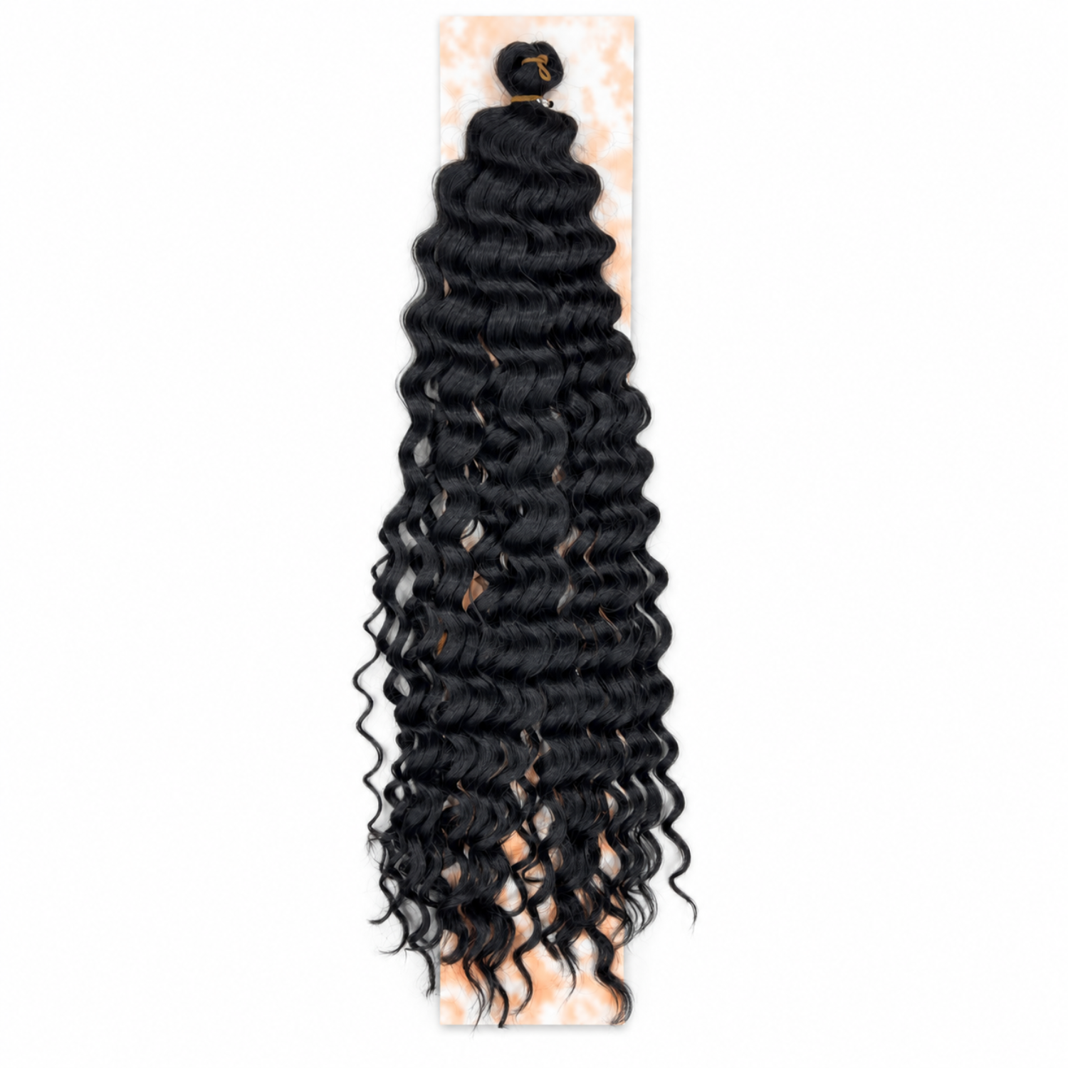 Aftress Braid Ultimo Deep Twist Crochet Braiding Hair in Colour 1 Black, featuring long, defined deep waves and curls for voluminous crochet braids and protective hairstyles.