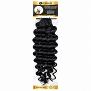 Kuknus Feather Crochet Human Hair Mastermix Deep Wave 18" in Colour 1 (Jet Black)