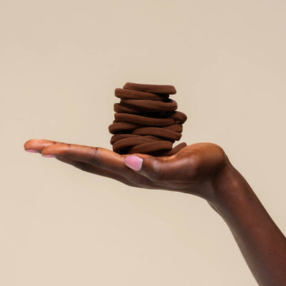 Kitsch Seamless Hair Elastics 20pc Set - Chocolate