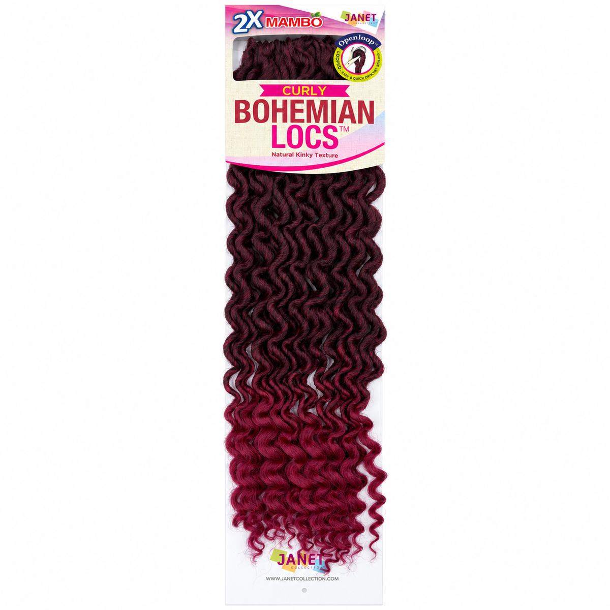 Janet Collection 2X Mambo Curly Bohemian Locs 18"