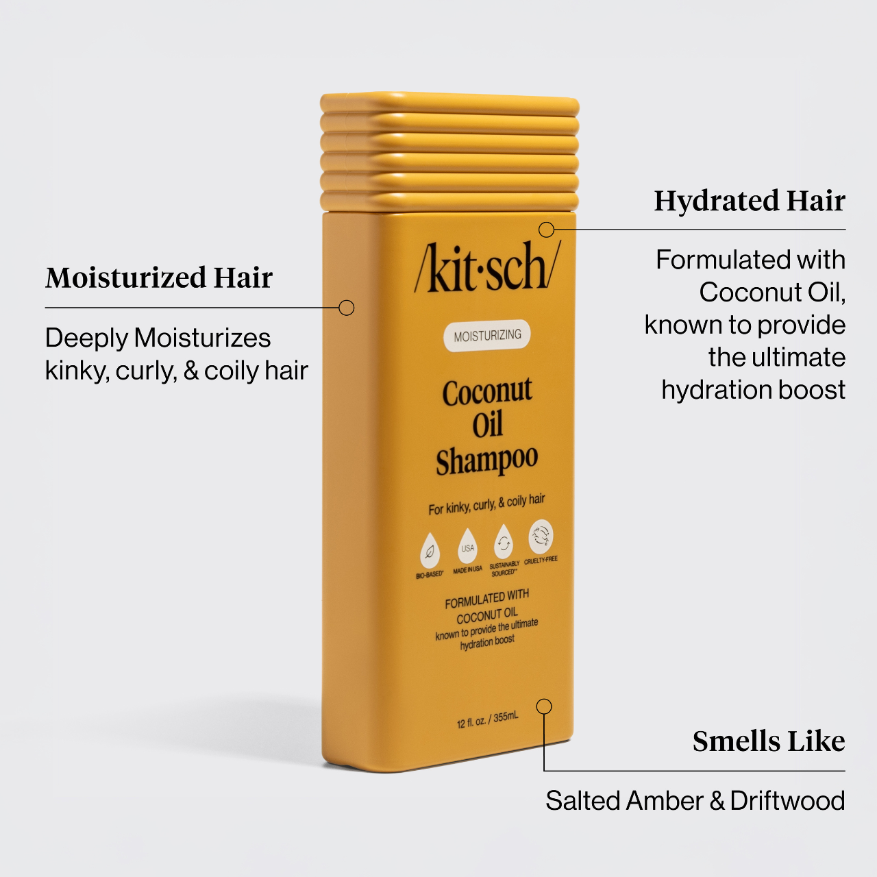 Kitsch Moisturizing Coconut Oil Shampoo & Conditioner Bottle Duo - 2pc