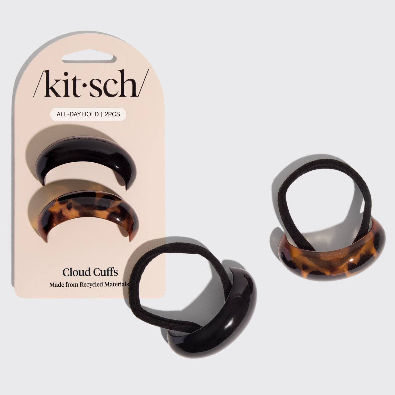 Kitsch Black &amp; Tort Cloud Cuffs 2pc - Medium