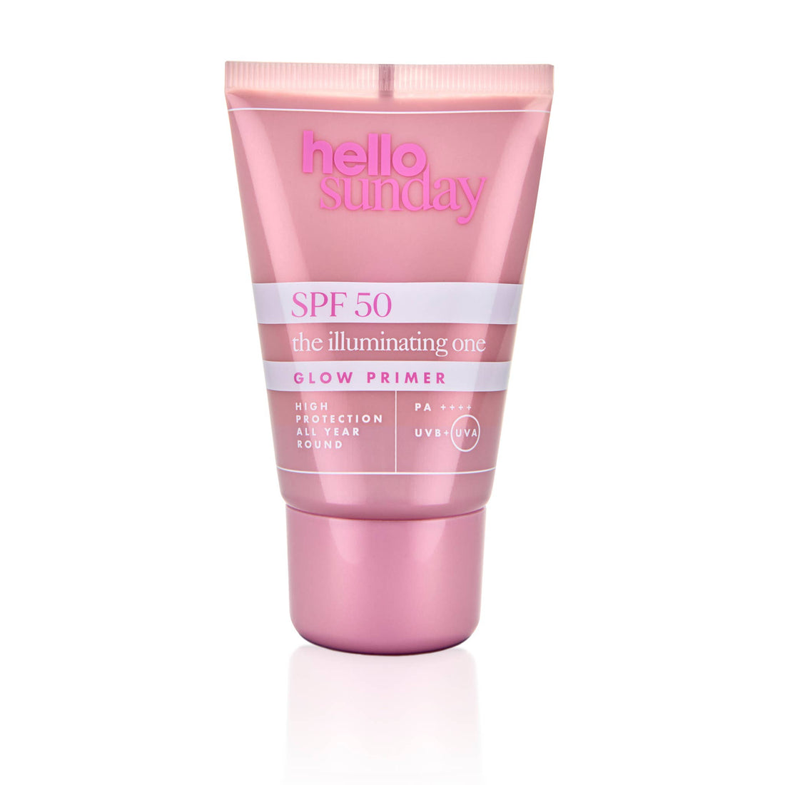 The Illuminating One SPF 50 Glow Makeup Primer with Mica Particles.The Illuminating One offers the high-factor, broad-spectrum SPF