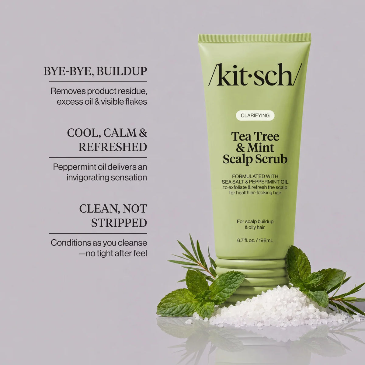 Kitsch Clarifying Tea Tree & Mint Scalp Scrub 198ml