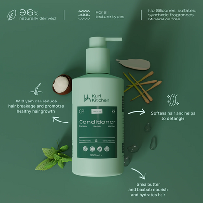 Kurl Kitchen Hydrating and Moisturising Shea Butter Conditioner 350ml