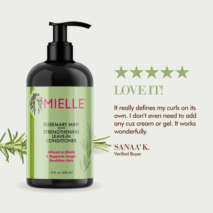 Mielle Organics Rosemary Mint Strengthening Leave-In Conditioner 12oz
