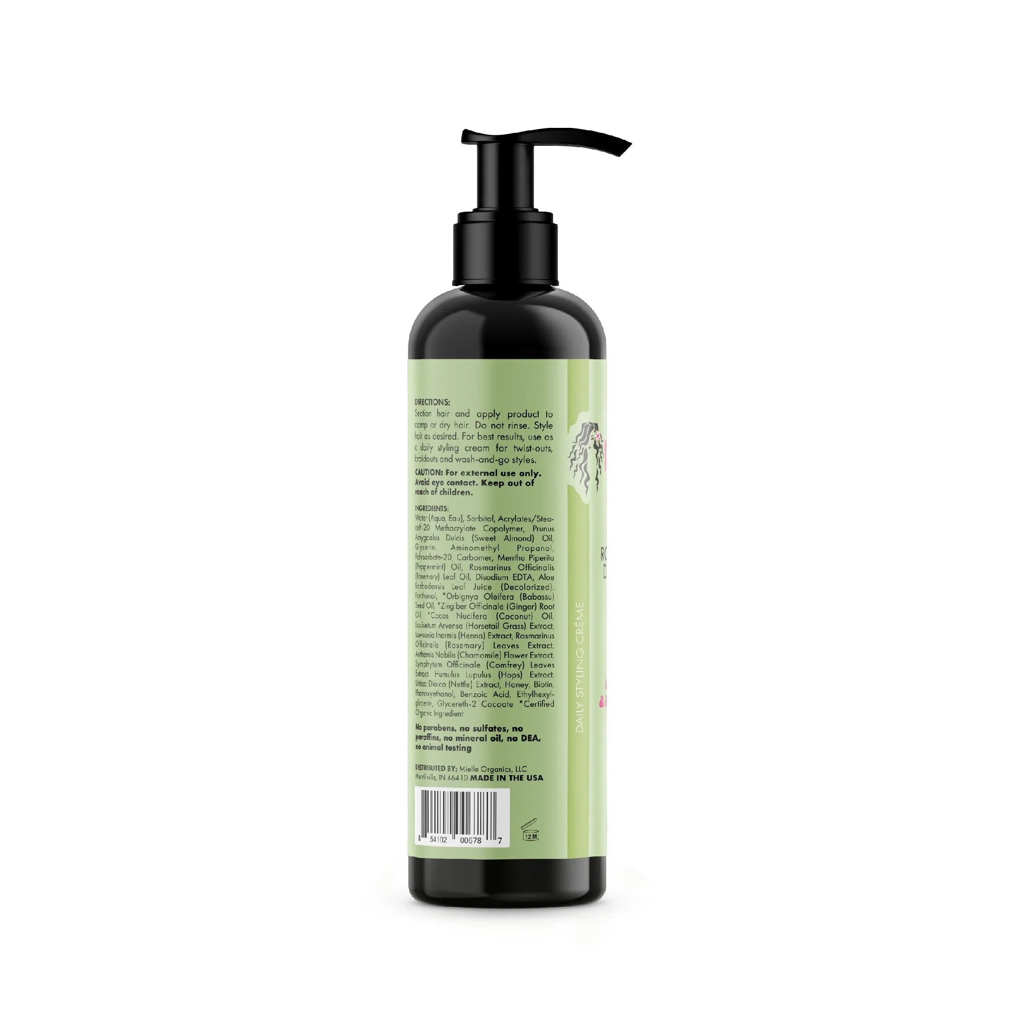 Mielle Organics Rosemary Mint Multi-Vitamin Daily Styling Crème 8oz
