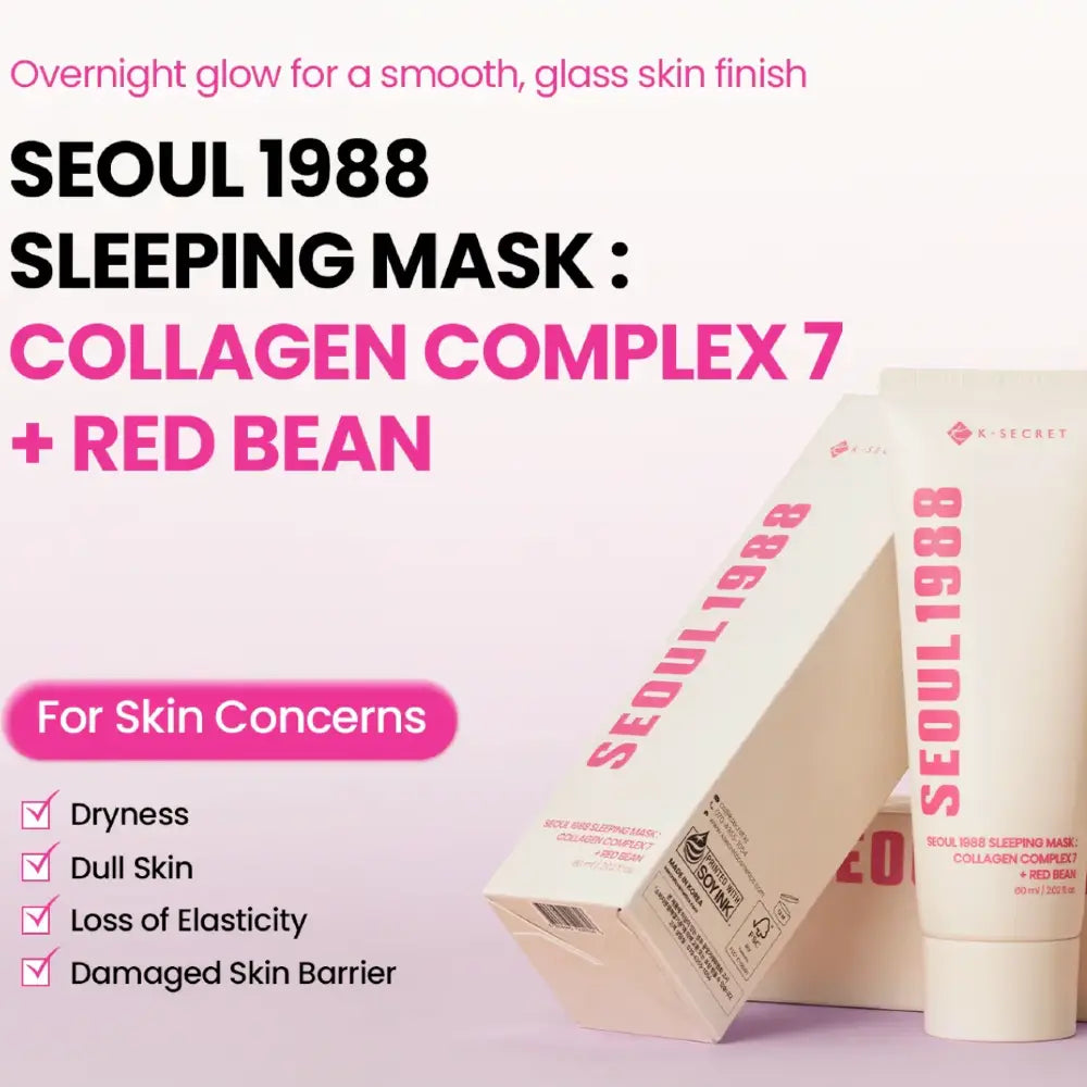 K-SECRET SEOUL 1988 Sleeping Mask Collagen Complex 7 + Red Bean 60ml