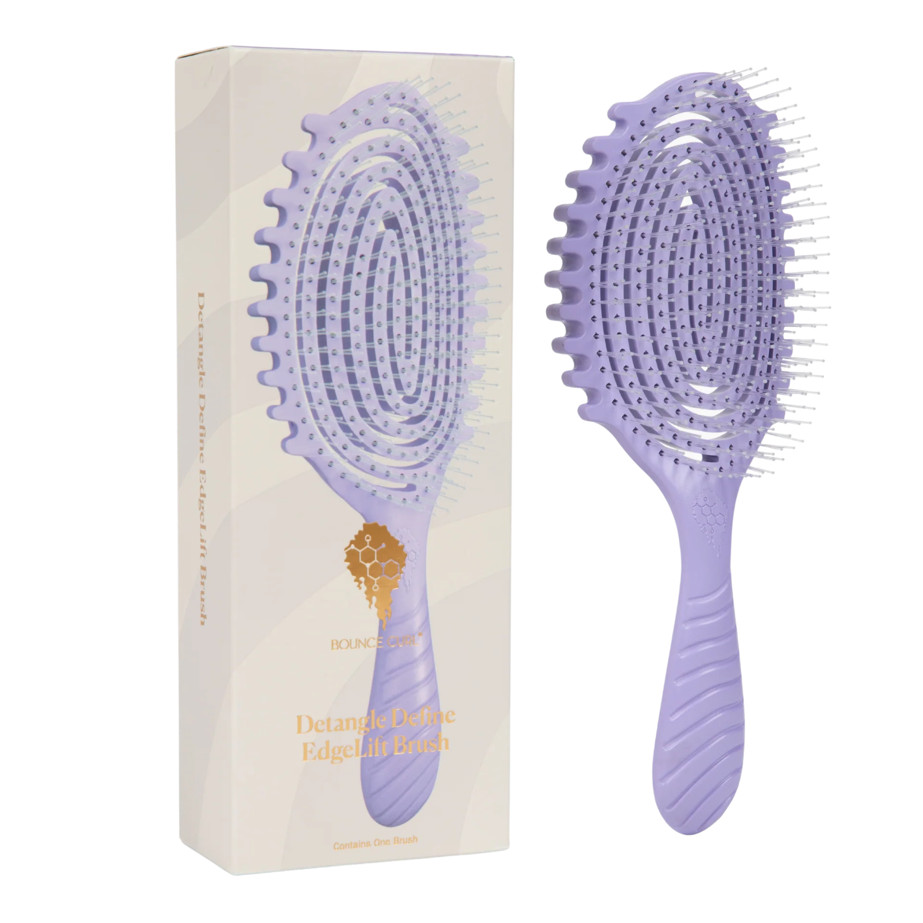 Bounce Curl Detangle Define EdgeLift Brush - Lavender