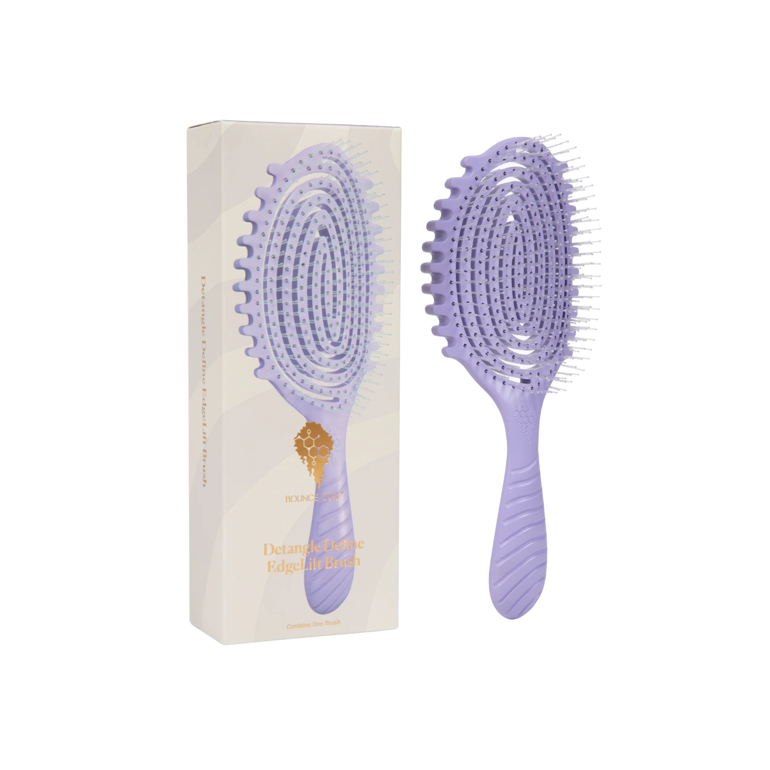 Bounce Curl Detangle Define EdgeLift Brush - Lavender